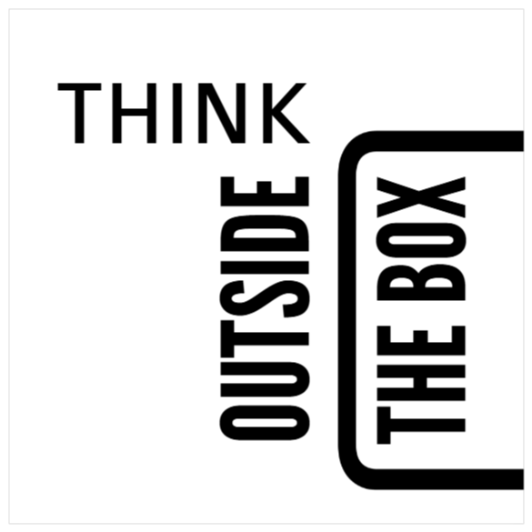 Wallsticker med sitat – Think outside the box